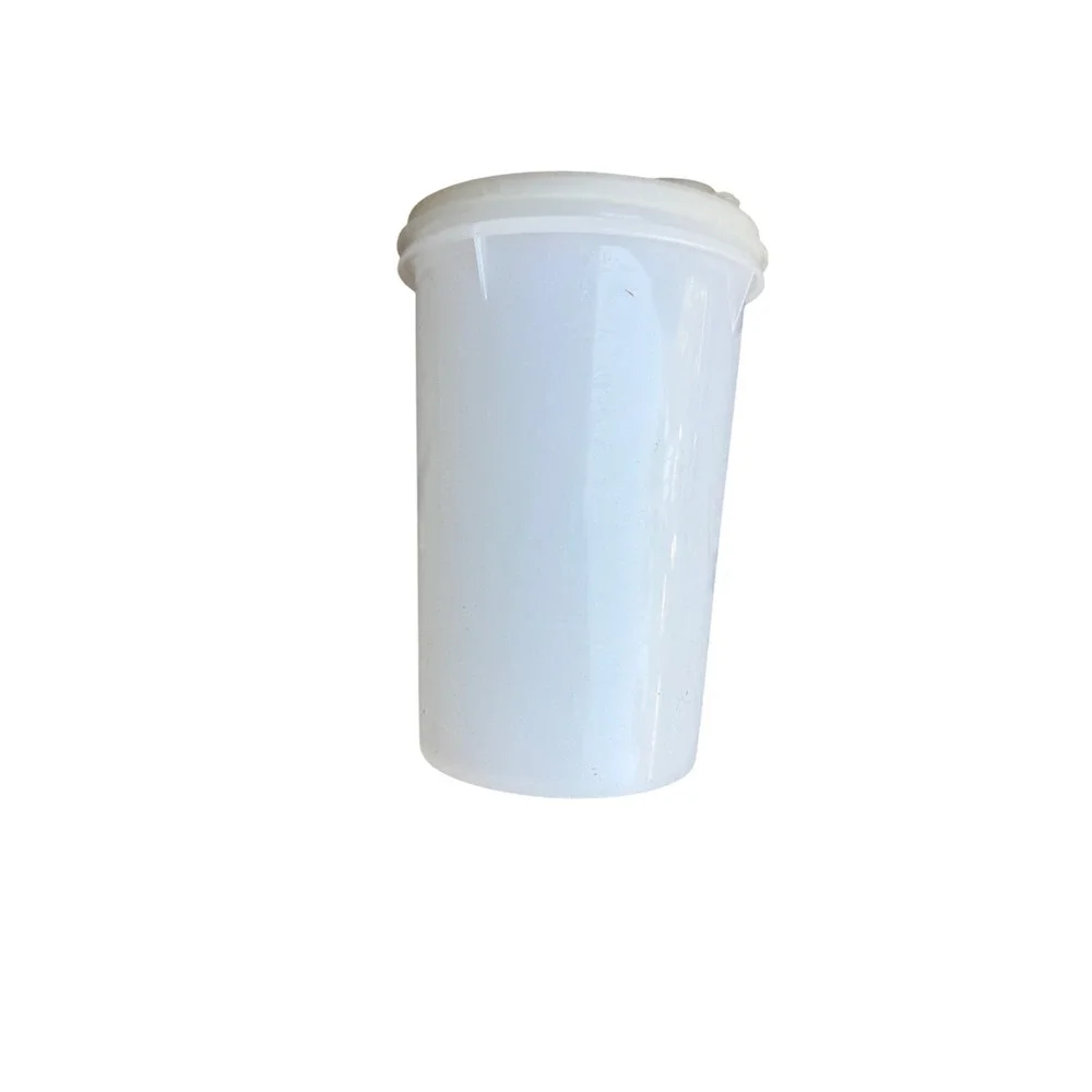 Vintage Tupperware Modular Canister Container with Lid (Translucent White)